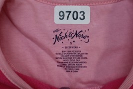 Nick &amp; Nora Bodysuit Womens Small Pink Casual Owl Pajama One Piece Sleepwear - £18.14 GBP