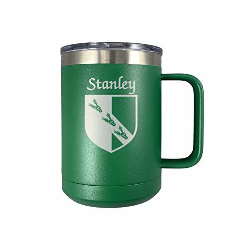 Stanley Irish Coat of Arms Stainless Steel Green Travel Mug with Handle