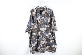 Vtg Streetwear Mens 3XL Faded Flower Collared Short Sleeve Hawaiian Button Shirt - £31.80 GBP