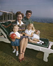 Ronald Reagan and Jane Wyman rare pose with Children 1940&#39;s 16x20 Canvas... - £55.30 GBP