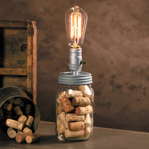 Canning Jar Lamp Adapter 7.5 Feet Silver Cord - £38.36 GBP
