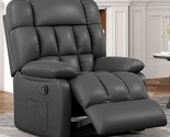 Recliner Chair, Faux Leather Single Sofa Chair With Footrest, 110-160 Ad... - $555.99