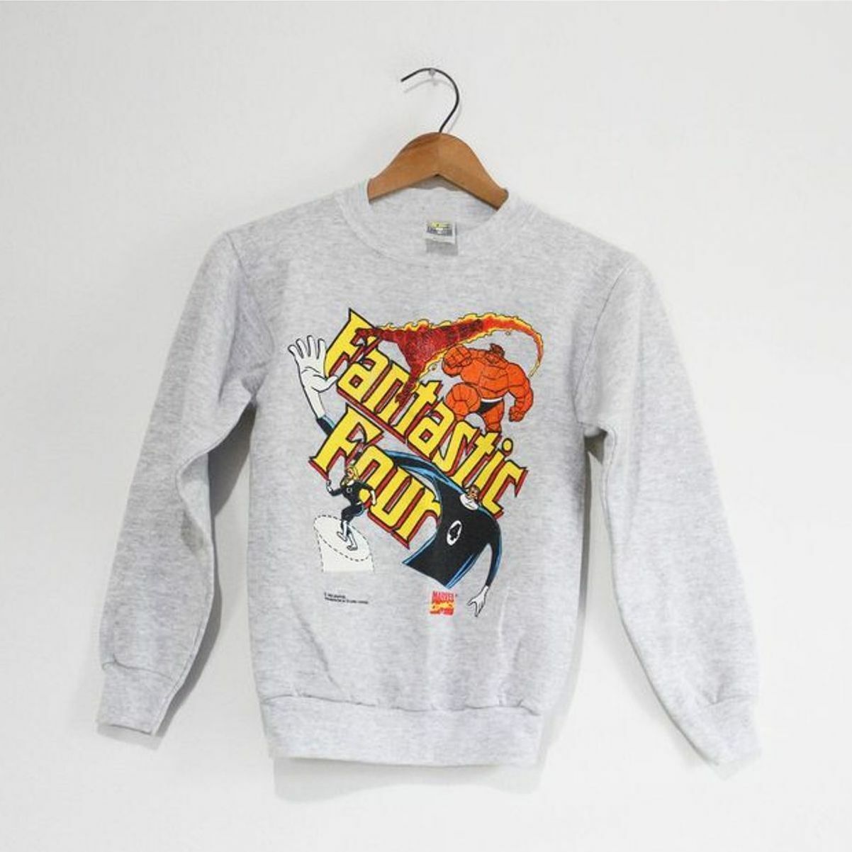 Vintage Kids Fantastic Four Marvel Comics Sweatshirt Medium - £51.73 GBP