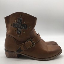 Mia Brown Leather Ankle Boots Size 9 - £27.63 GBP