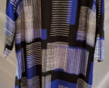 Lane Bryant Blue Black &amp; White Graphic Polyester Print Dress Size 18/20 - $15.83