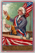 July 4th George Washington The Day We Celebrate Artist C Chapman Postcard N27 - £6.91 GBP