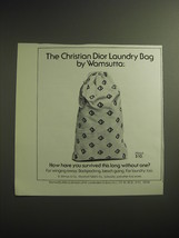 1974 Wamsutta Christian Dior Laundry Bag Advertisement - £14.53 GBP