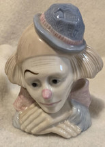 Meico Paul Sebastian Collection Sad Porcelain Clown Bust Pastel Color 6 3/4&quot; - £10.12 GBP