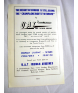 1960 Two Page Africa Ad U.A.T. French Airlines &amp; Victoria Falls - $12.32 CAD