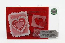 Starbucks Coffee 2010 Gift Card Valentine Hearts Red Pink Zero Balance N... - $10.84