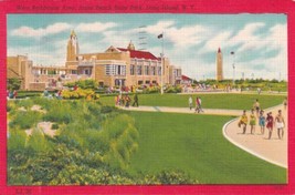 West Bathhouse Area Jones Beach State Park Long Island NY 1942 Postcard E02 - £2.28 GBP