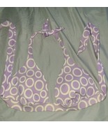 Victoria Secret Size Medium Swim Bikini Top Purple And White Circles Hal... - $12.50