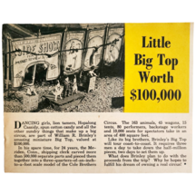 1950 Brinley&#39;s Big Top Circus Advertisement Vintage Article Cut Out DWF25 - $465.61 MXN