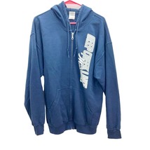 Gildan Heavy Blend Sweatshirt Jacket Large Navy Hoodie Deep Creek Maryland - £14.79 GBP