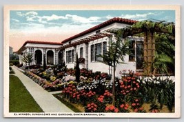 Santa Barbara CA El Mirasol Bungalows And Gardens California Postcard D49 - $6.95