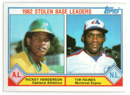 1983 Topps Rickey Henderson/Tim Raines Stolen Bases Leaders #704 NM-MT MLB - £1.99 GBP
