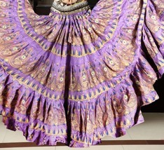 SOFT LAVENDER PURPLES SPARKLE  ATS TRIBAL SPARKLE PRINT GYPSY Skirt 25 Y... - $128.69