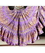 SOFT LAVENDER PURPLES SPARKLE  ATS TRIBAL SPARKLE PRINT GYPSY Skirt 25 Yards~36" - $128.69