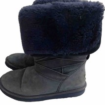 Lamo Suede Fur Winter Boots Womens  Size 6 Blue - £54.48 GBP