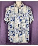 Guess Jeans Hawaiian Aloha Camp Shirt Size Large - £15.53 GBP
