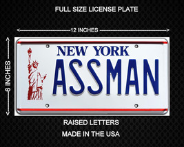Kramer Is The Assman New York License Plate Seinfeld Full Size Aluminum - £17.72 GBP