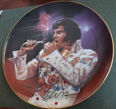 Remembering Elivs Presley Limited Edition of The King by Nate Giorgio 1995 Plate - £15.77 GBP