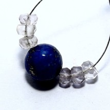 Lapis Lazuli Smooth Round Amethyst Bead Briolette Natural Loose Gemstone Jewelry - £5.46 GBP