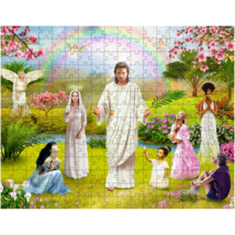 Jigsaw Puzzle boardgame Jesus Christ and the Virgin Mary Regina Coeli. Angel God - £26.38 GBP