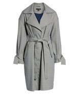Halogen Plaid-Print Lightweight Trench COAT NEW SZ XL - $1,221.89 MXN