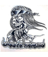 1 NEW JUMBO NIGHT RIDER SKULL MOTORCYCLE JACKET BACK PATCH embroidered J... - $26.21 CAD