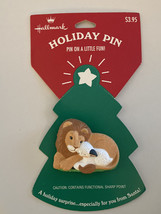 Hallmark Christmas Holiday Lion And Lamb Pin - £11.79 GBP