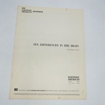 1966 Scientific American Offprint Sex Differences In The Brain - $5.93