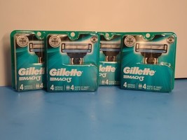 4 Packs Gillette Mach 3 Razor Cartridges 4 Cartridges Per Pack New (h) - £26.10 GBP