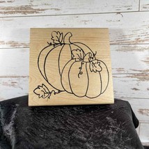 Morning Star Stamps A Pair of Whimsical Pumpkins Wooden Rubber Stamp Fall Autumn - £9.30 GBP