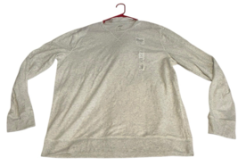 Sonoma Mens Long Sleeve Double Knit Crewneck T-Shirt Tri-Blend Off White... - $21.80