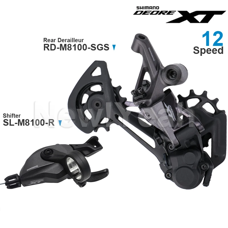 SHIMANO DEORE XT M8100 12v groupset 1x12-speed shifter SL- M8100-R rear deraille - $157.61