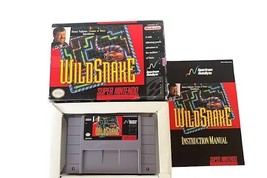 Super Nintendo Video Game vtg SNES box Wildsnake Wild Snake 1994 Pajitnov NES - $49.45