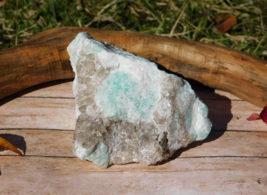 Amazonite with Smoky Quartz and Mica 350g Rare Natural Rough Specimen Co... - £35.55 GBP