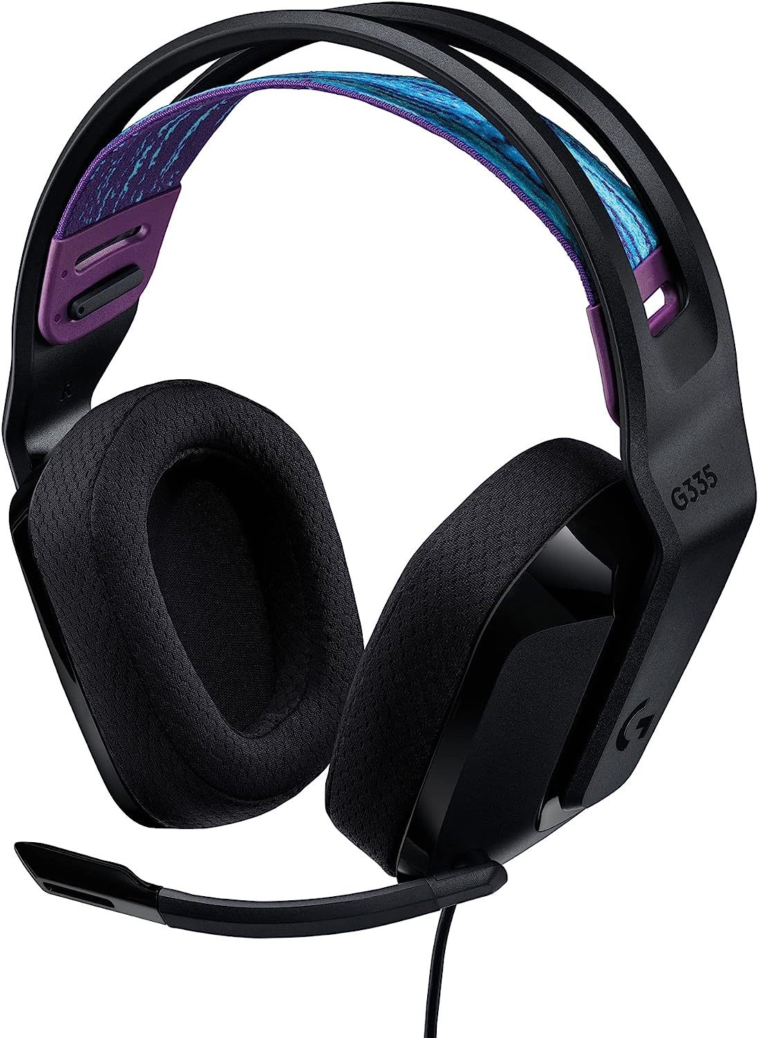 The Black Logitech G335 Wired Gaming Headset Features A Flip-To-Mute Microphone, - $62.98