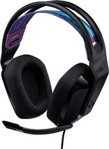 The Black Logitech G335 Wired Gaming Headset Features A Flip-To-Mute Mic... - $64.96