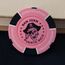 San Juan Puerto Rico Motorsport Harley Davidson Poker Chip Pink Black HD - $9.49