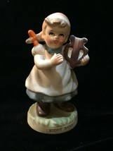 Vintage Royal Crown Marked Porcelain Country Girl Playing Musical Instrument in - £8.94 GBP