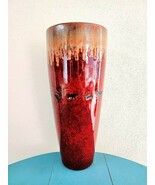 Big Sky Carvers Big Bear Vase With Bear &amp; Footprint Accents 13&quot; Tall Red... - $433.16 MXN
