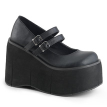 DEMONIA KERA08/B/PU 4 1/2&quot; Platform Women&#39;s Gothic Punk Black Mary Janes Shoes - £54.31 GBP
