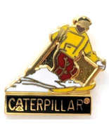 Caterpillar CAT Skiing Promo Pin Skier Yellow Jacket Snow Sports Adverti... - $27.34 CAD