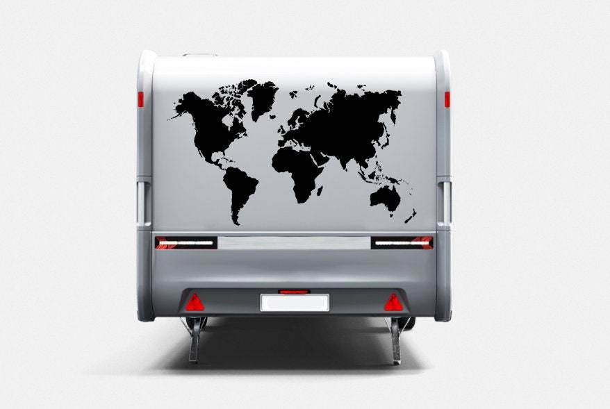 World Map Sticker World Map Van Sticker And Similar Items 5769