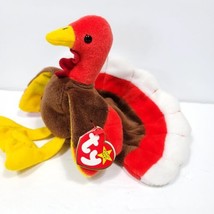 TY Beanie Baby Buddy Gobbles Thanksgiving Turkey 1996 Plush w/ Tag Stuffed 7 in - £13.39 GBP