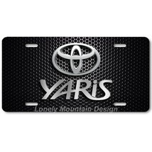 Toyota Yaris Inspired Art Gray on Mesh FLAT Aluminum Novelty License Tag... - $17.99