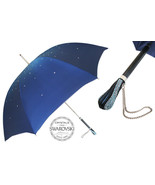 Pasotti Blue Swarovski  Umbrella Double Cloth NEW Lux Women - £291.51 GBP