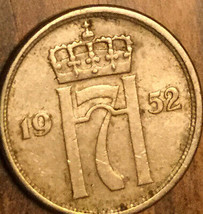 1952 Norway 10 Ore Coin - £1.52 GBP